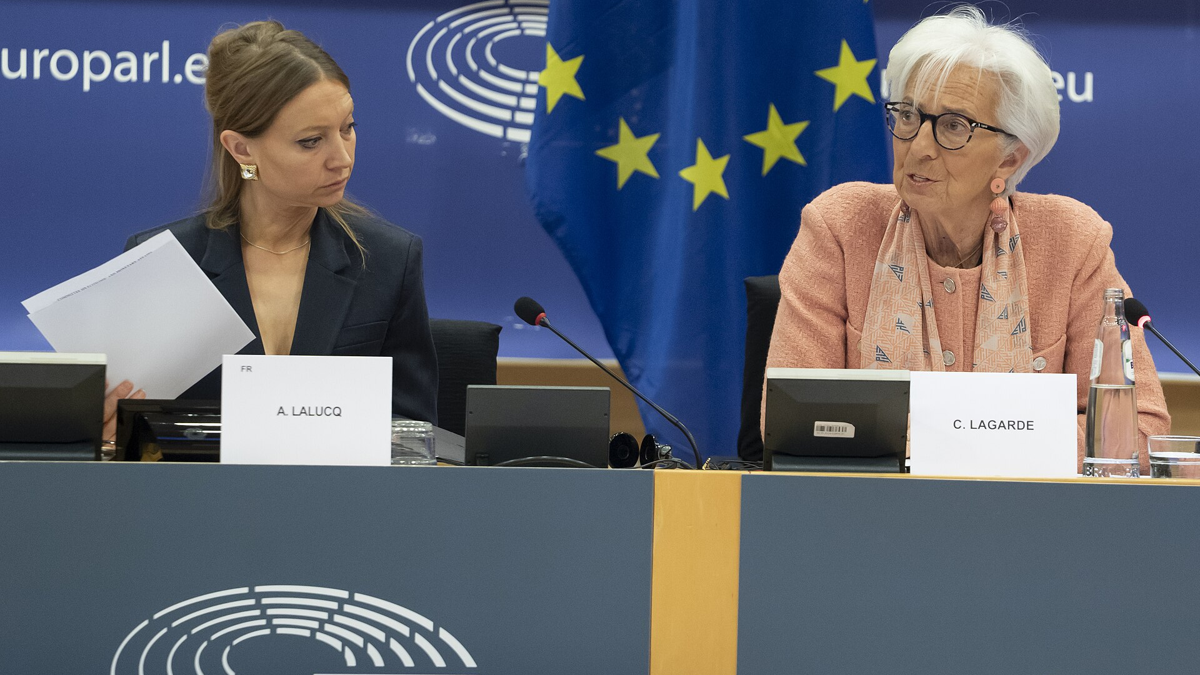 युरोपेली संसदमा बोल्दै ECB प्रमुख क्रिस्टिन लागार्ड (फाइल तस्वीर)